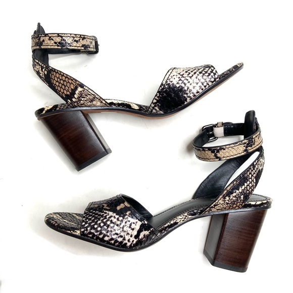 COACH “Pipher” Leather Ankle Strap Block Heel Sandal - Picture 10 of 16